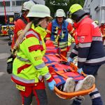 Transport einer verletzten Person mittels Trage