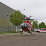 startender Rettungshubschrauber