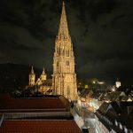 Freiburger Münster bei Nacht